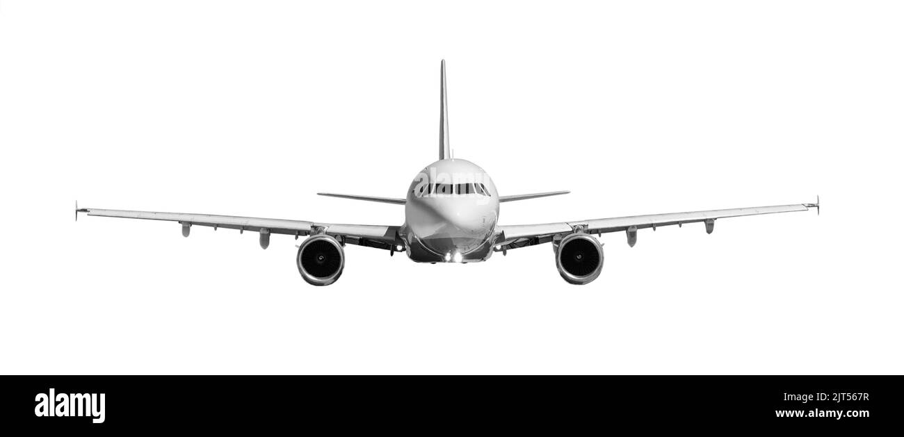 passenger plane isolated on a white background with clipping path Stock Photo
