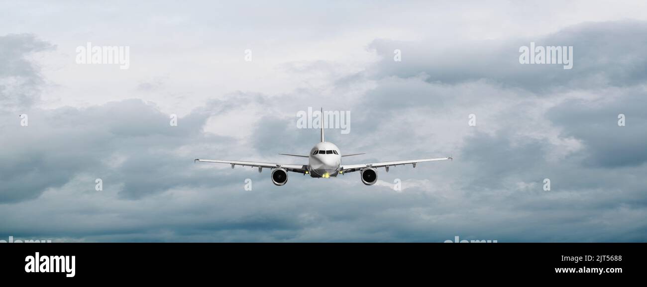 passenger plane isolated on a white background Stock Photo