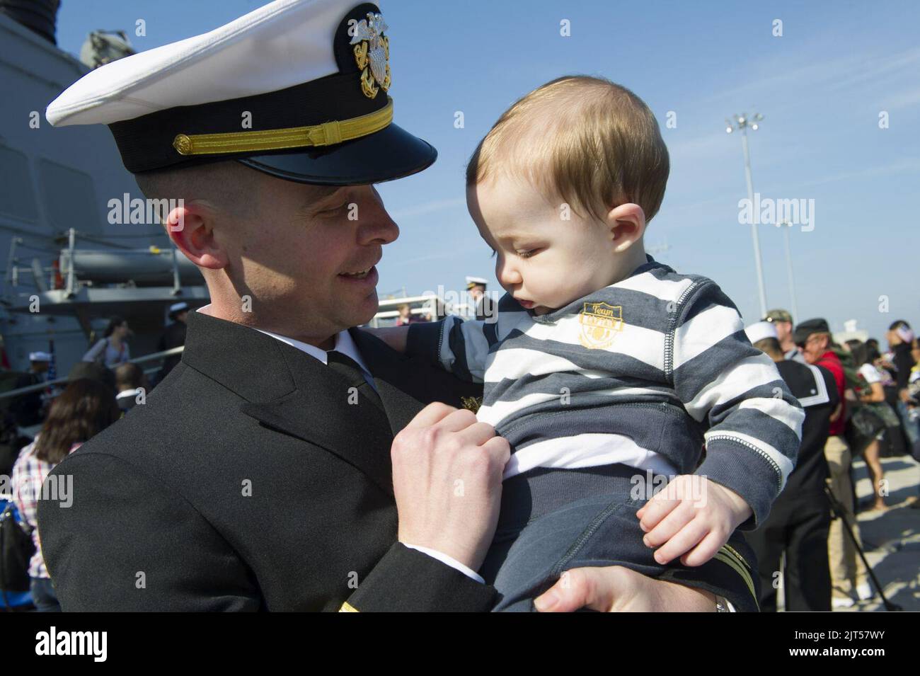 U.S. Navy Lt. the supply officer aboard the guided missile destroyer ...