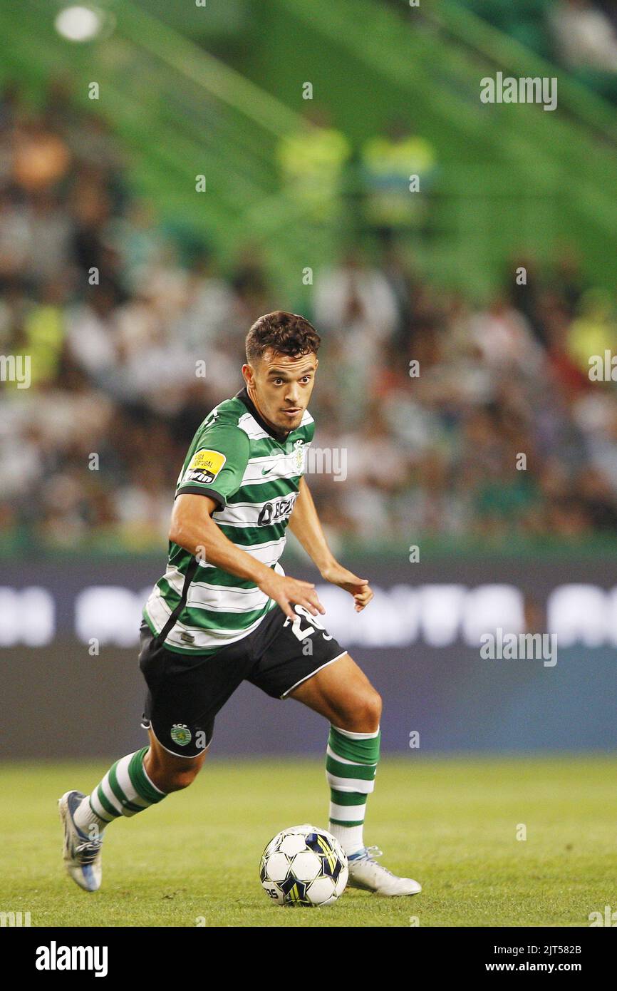 Pedro Goncalves of Sporting CP during the Portuguese championship, Liga Bwin football match between Sporting CP and GD Chaves on August 27, 2022 at Jose Alvalade stadium in Lisbon, Portugal - Photo: Joao Rico/DPPI/LiveMedia Stock Photo