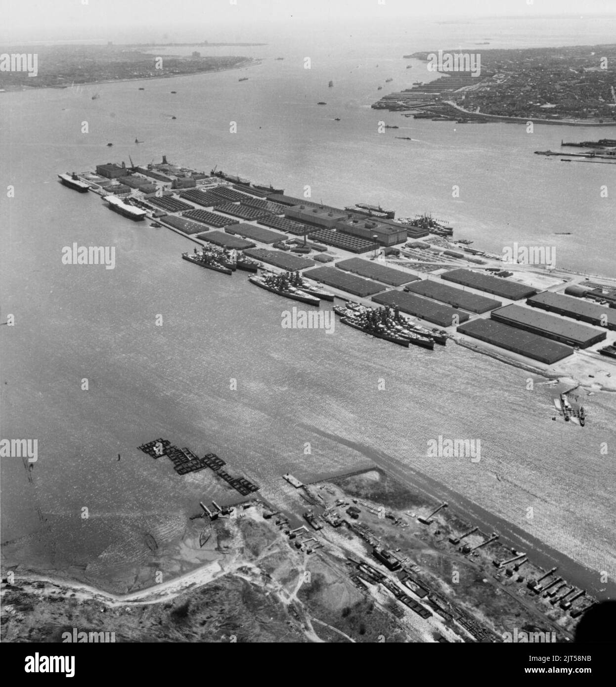 U.S. Navy reserve ships at the Bayonne Naval Supply Depot, 15 April ...