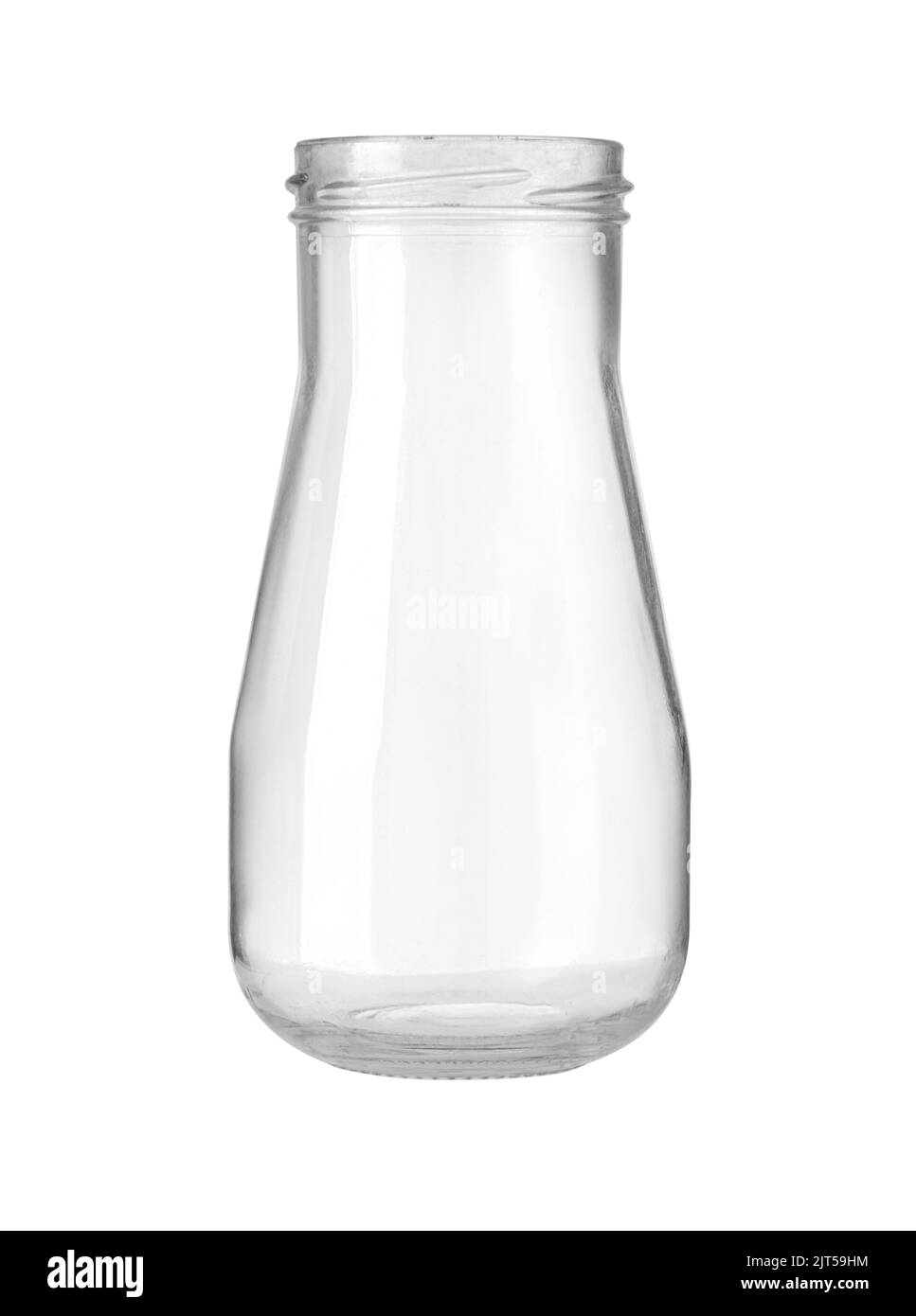 Empty jar glass isolated on white background with clipping path Stock Photo