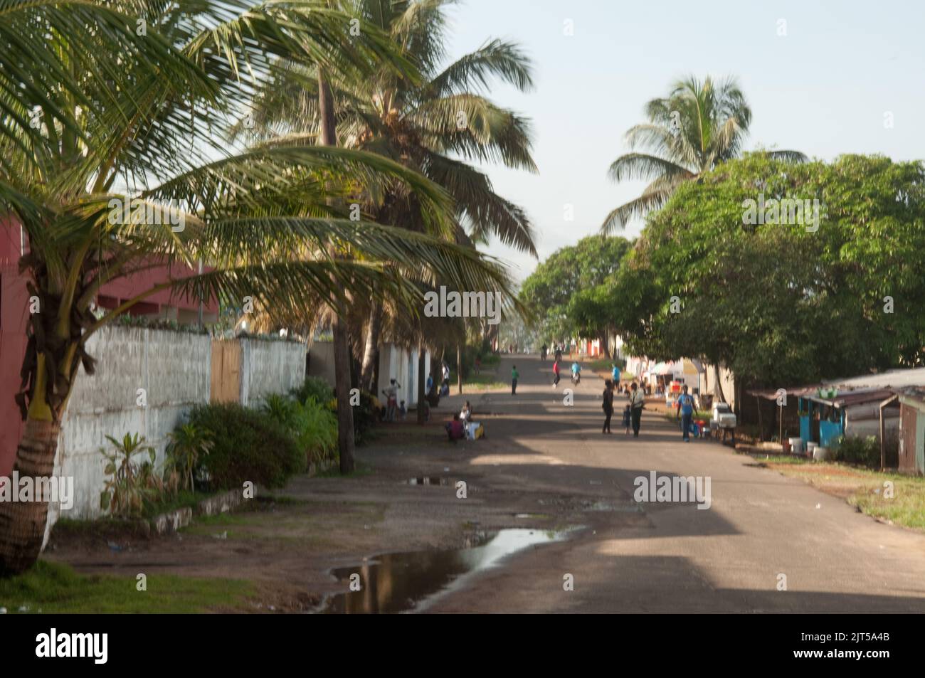 Street view, Sinkor, Monrovia, Liberia - Stock Photo