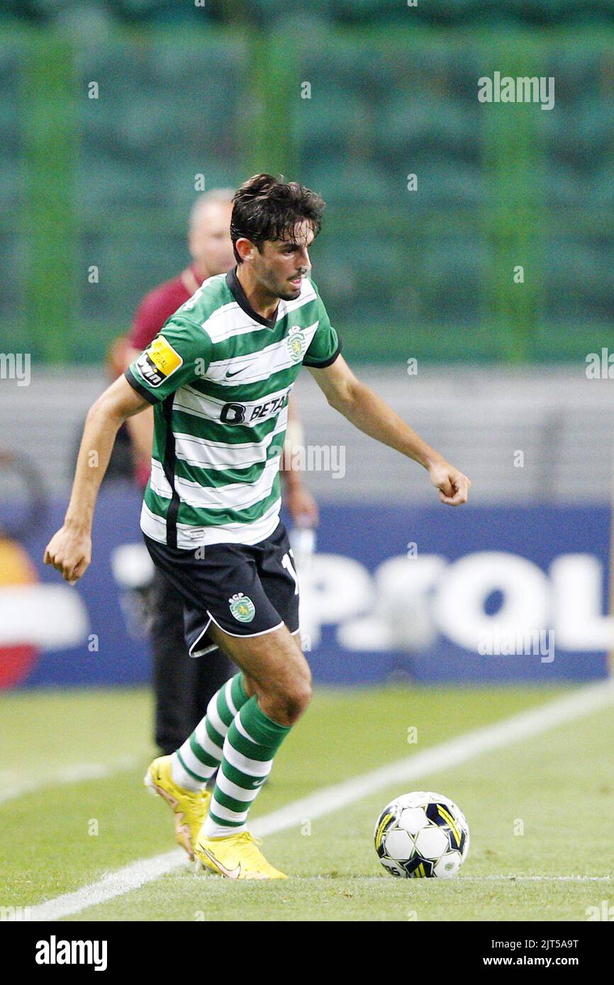 Francisco Trincao of Sporting CP during the Portuguese championship, Liga Bwin football match between Sporting CP and GD Chaves on August 27, 2022 at Jose Alvalade stadium in Lisbon, Portugal - Photo: Joao Rico/DPPI/LiveMedia Stock Photo