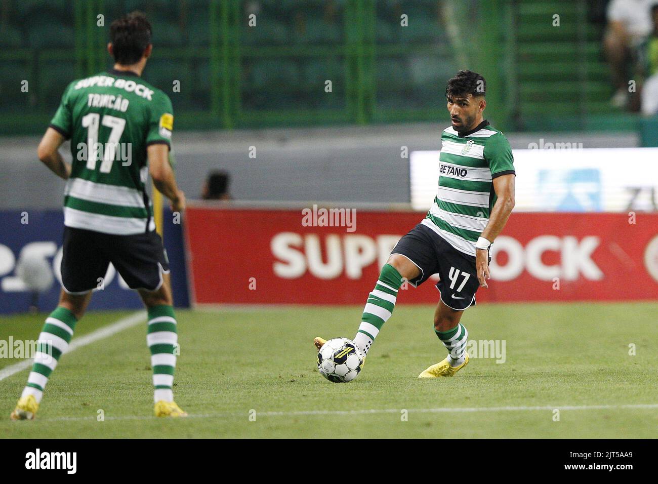 Ricardo Esgaio of Sporting CP during the Portuguese championship, Liga Bwin football match between Sporting CP and GD Chaves on August 27, 2022 at Jose Alvalade stadium in Lisbon, Portugal - Photo: Joao Rico/DPPI/LiveMedia Stock Photo