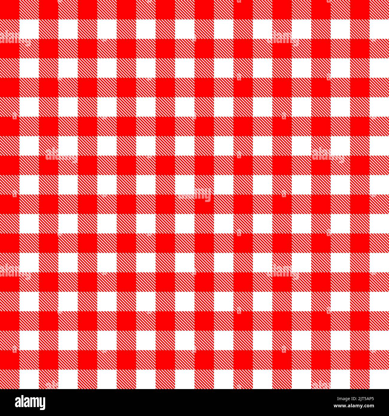 Gingham red square geometric seamless vector pattern for paper, plaid, tablecloth and other textile. Stock Vector