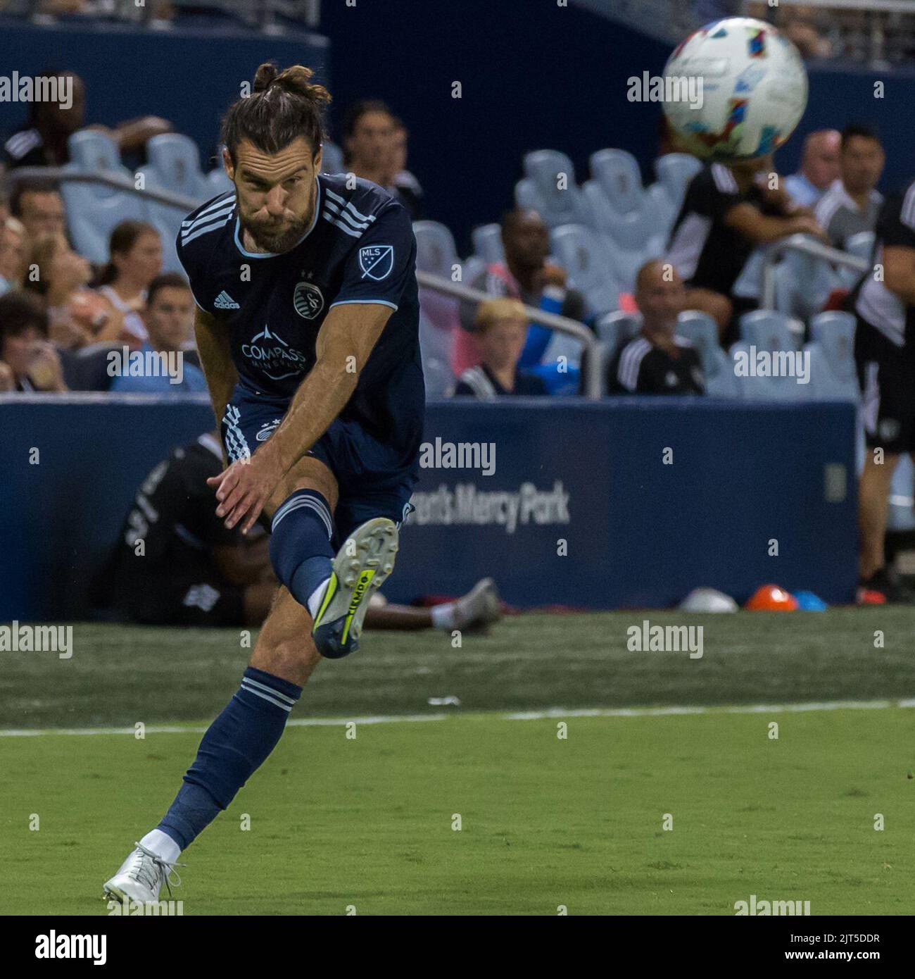 August 26, 2022, Kansas City, Kansas, USA: Profile shot of Sporting KC defender Graham Zusi #8. (Credit Image: © Serena S.Y. Hsu/ZUMA Press Wire) Stock Photo