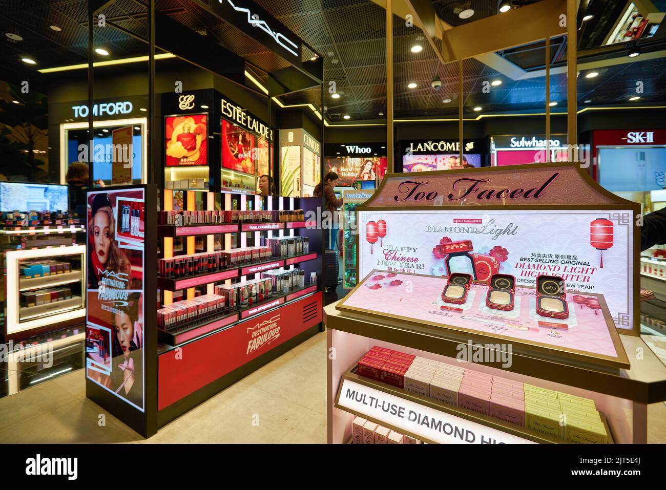 SINGAPORE CIRCA JANUARY, 2020 personal care products on display at store in Changi Airport