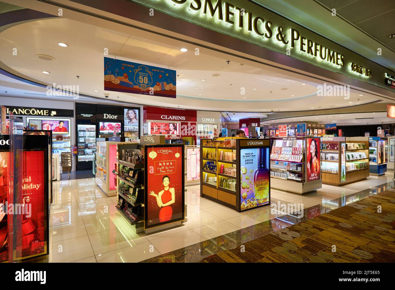 SINGAPORE CIRCA JANUARY, 2020 personal care products on display at store in Changi Airport