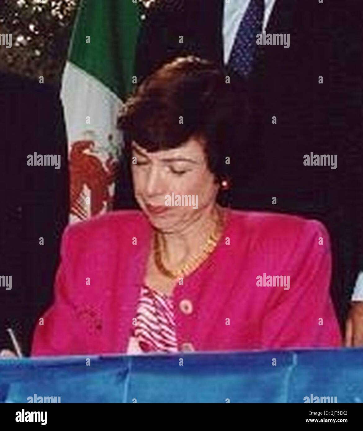 U.S. Trade Representative Carla A. Hills, at the initialing ceremony ...