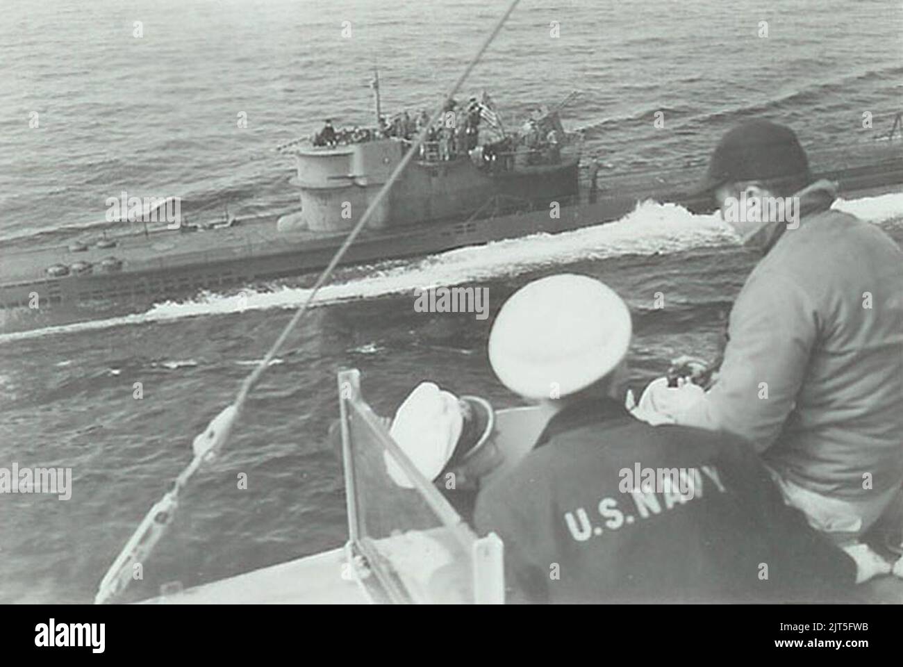 U234 KptLt Fehler USS Sutton. Stock Photo