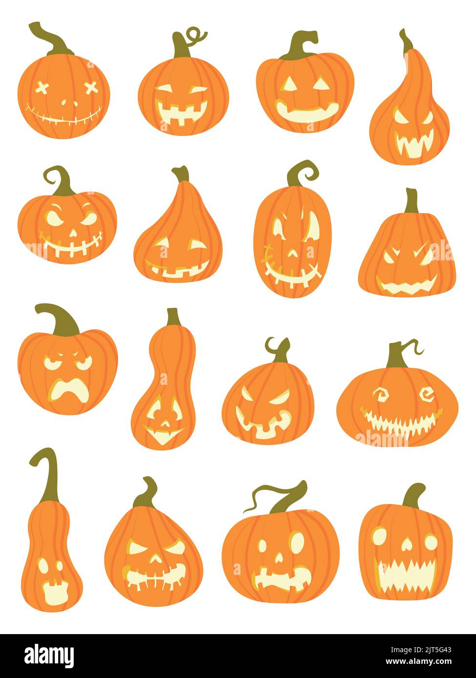 Halloween celebration related jack o lanterns, carved pumpkins with ...