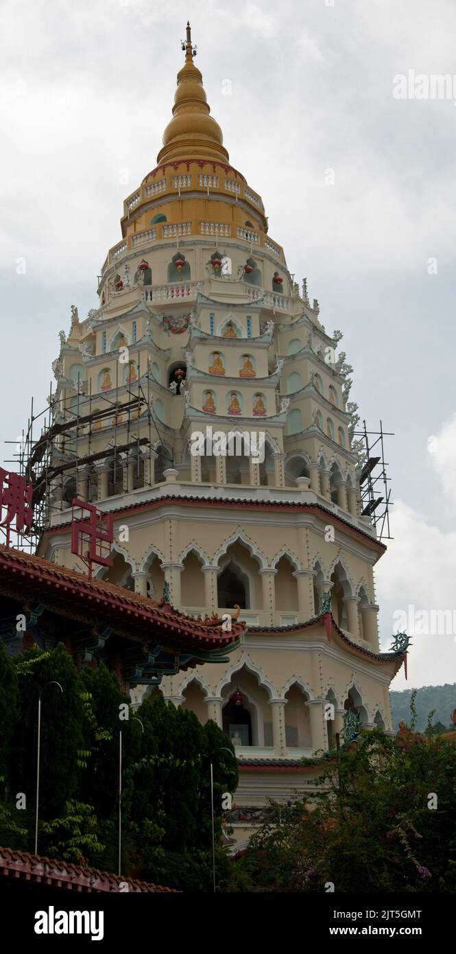 Tower, Kek Lok Si (Temple), George Town, Penang, Malaysia, Asia Stock Photo