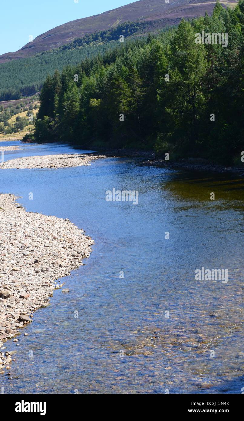 River Dee near Braemar, The Cairngorms National Park, Scotland Stock