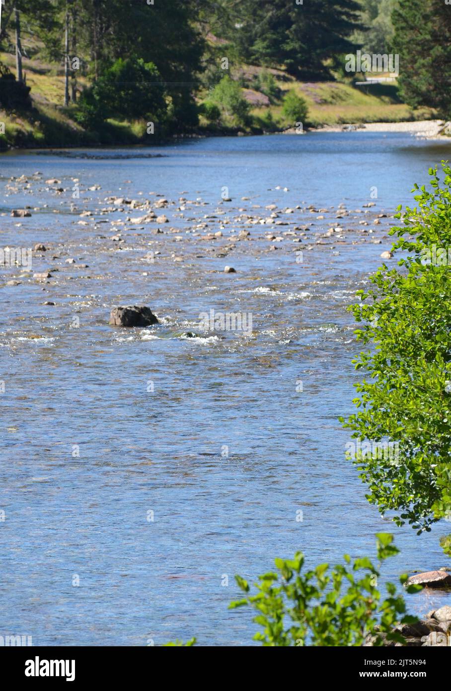 River Dee near Braemar, The Cairngorms National Park, Scotland Stock