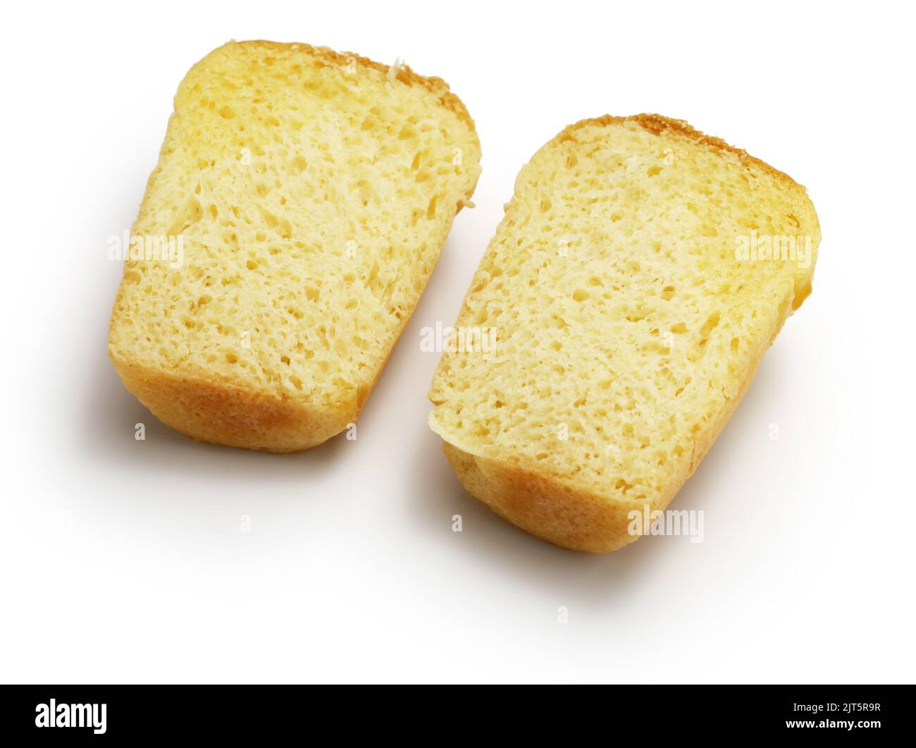 rum baba ( baba au rhum ) cross section, traditional French and Italian dessert Stock Photo