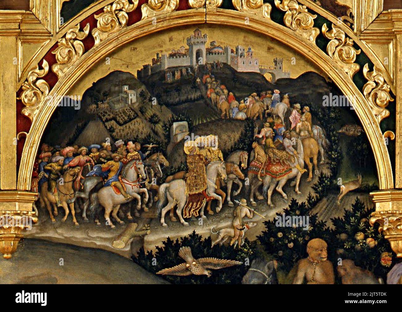 Uffizi Gentile da Fabriano - Adorazione dei Magi detail Stock Photo - Alamy