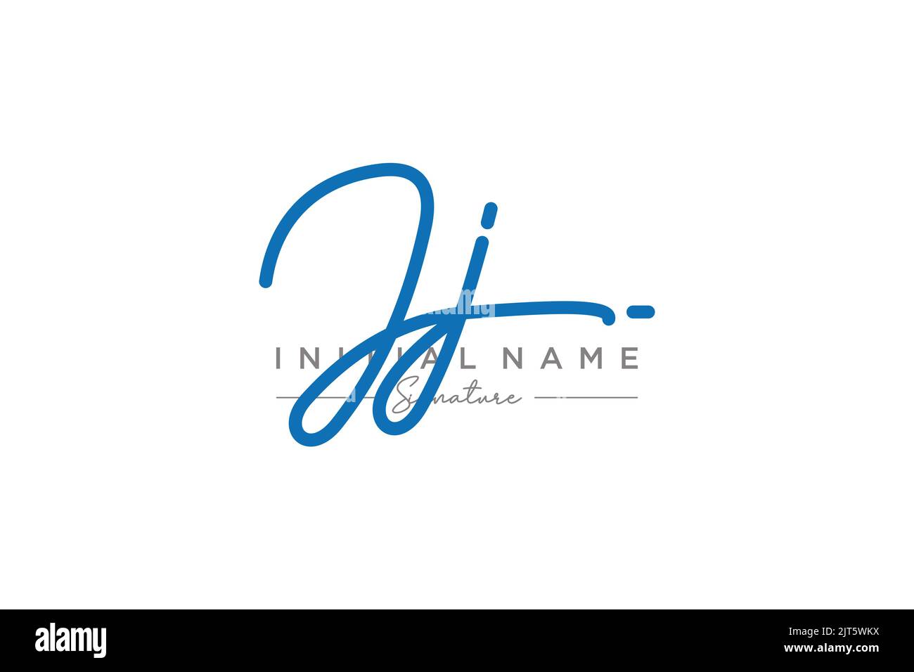 JJ signature logo template vector. Hand drawn Calligraphy lettering