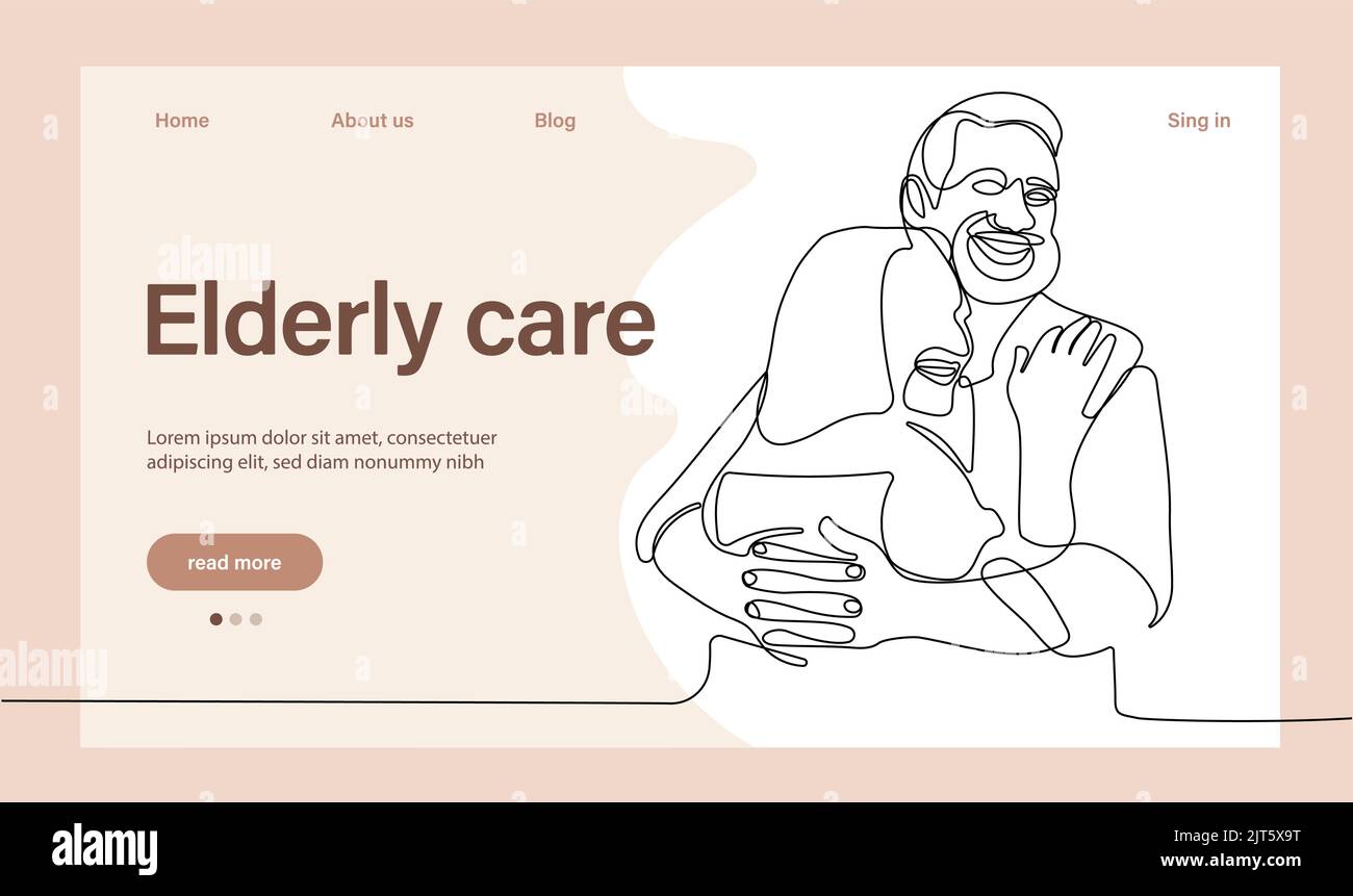 Programs for Seniors Landing Page Template. Elderly Health Care ...