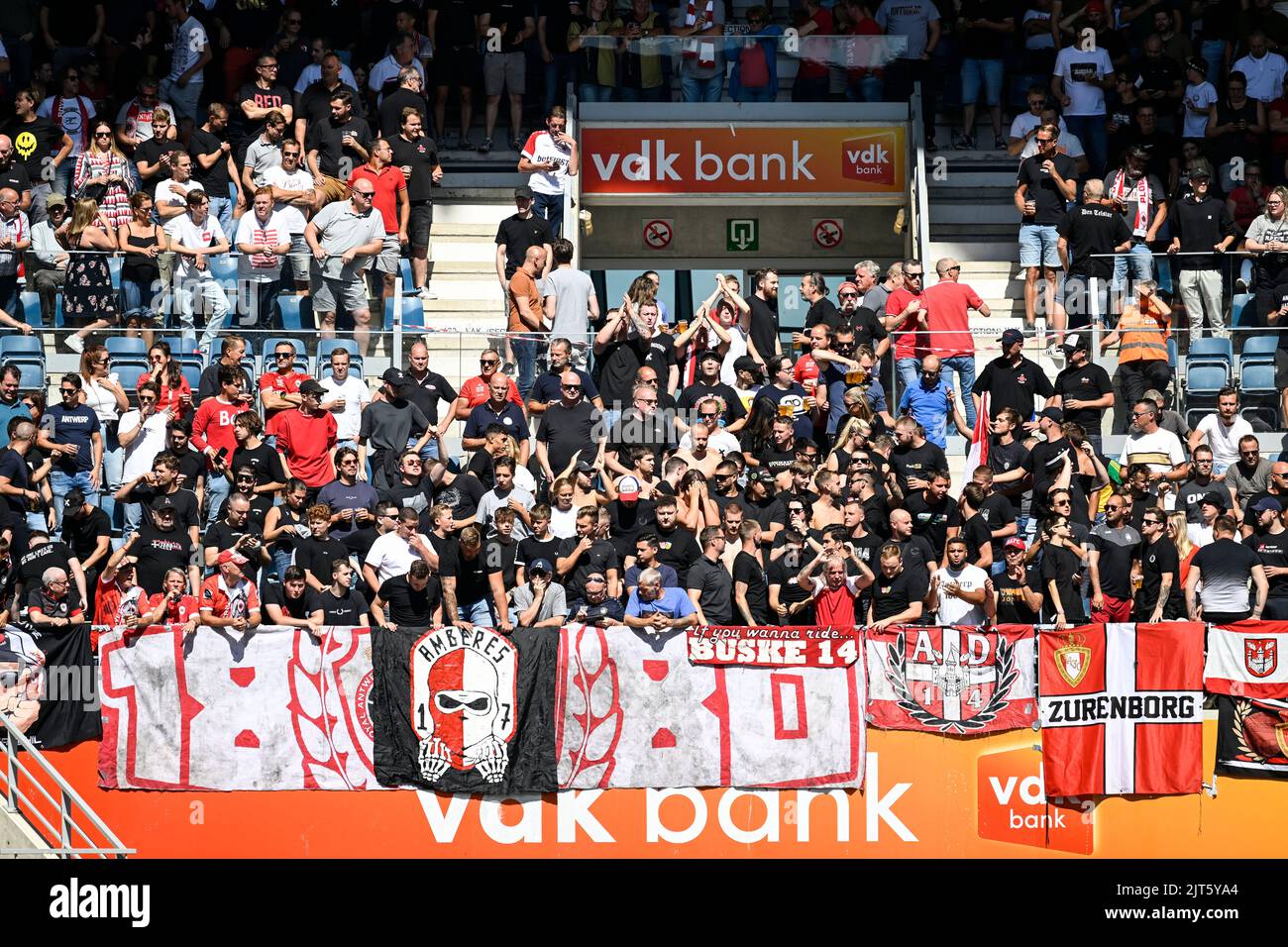 Antwerp's supporters pictured ahead of a soccer match between KAA Gent
