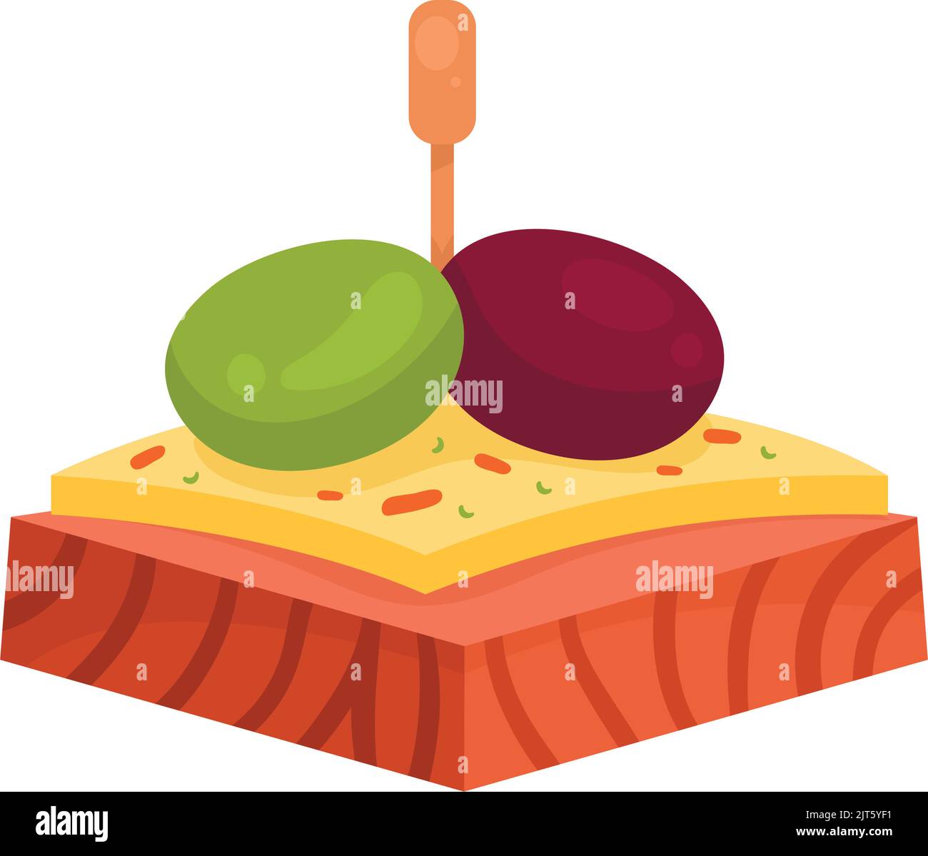 appetizer canape with olives in stick Stock Vector Image & Art - Alamy