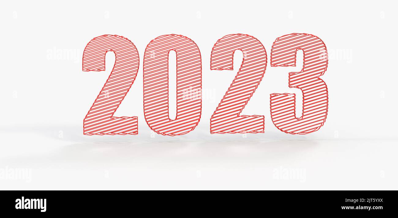 A 3d Rendered Typography Design Of 2023 2JT5YXX 