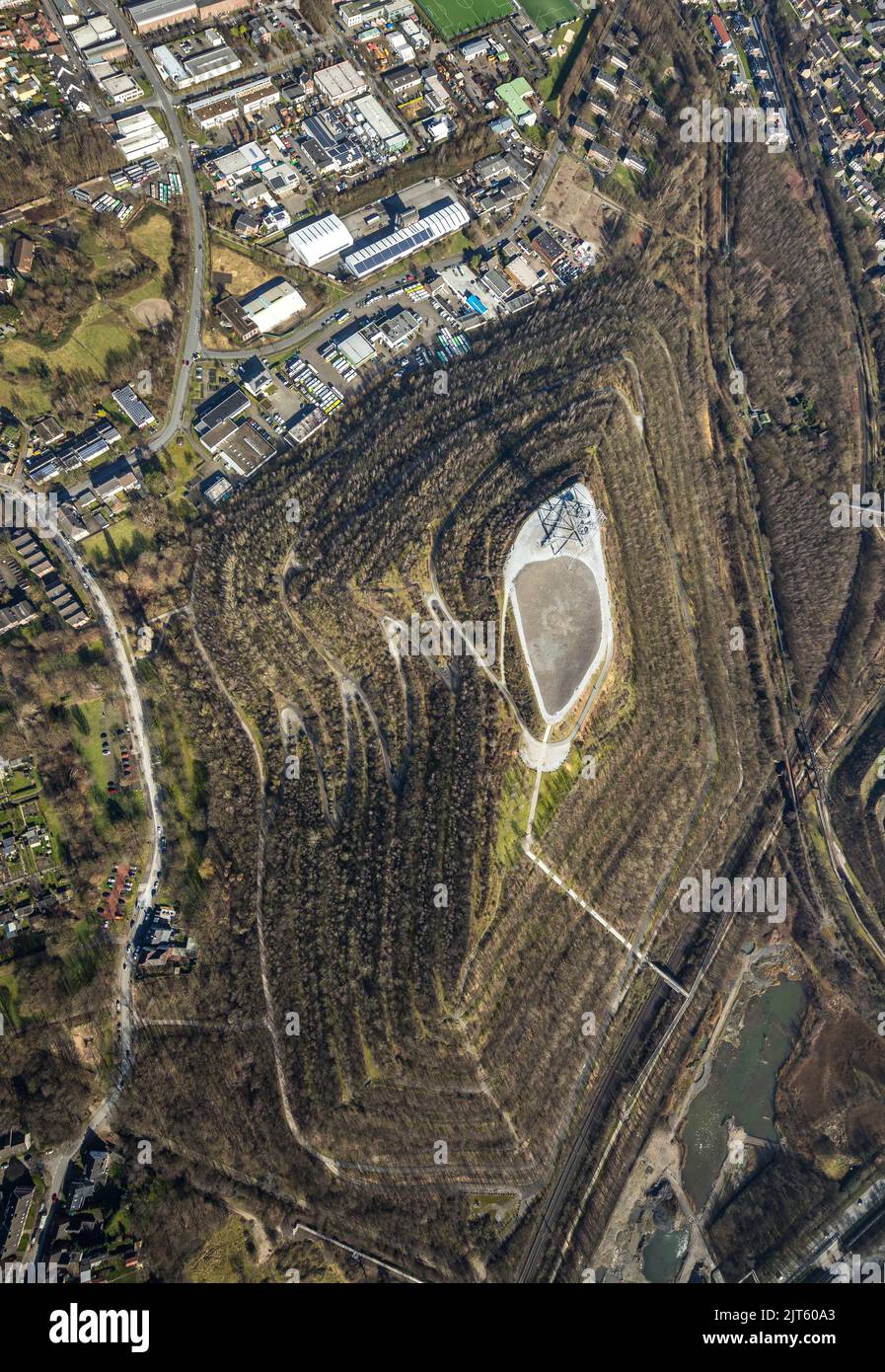Aerial view, tetrahedron on Beckstraße slag heap in BatenbrockNord