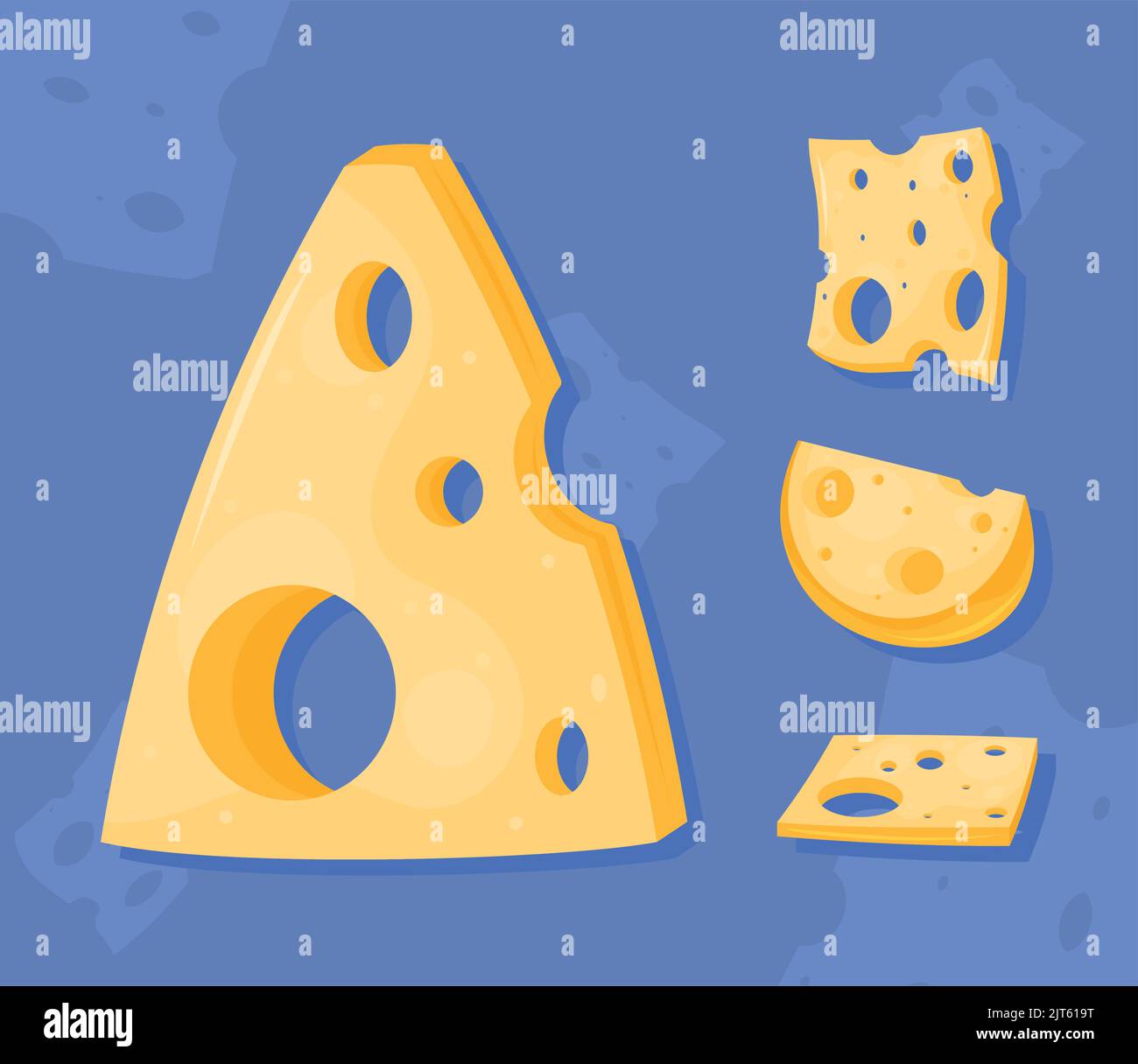 cheeses types set four icons Stock Vector Image & Art - Alamy
