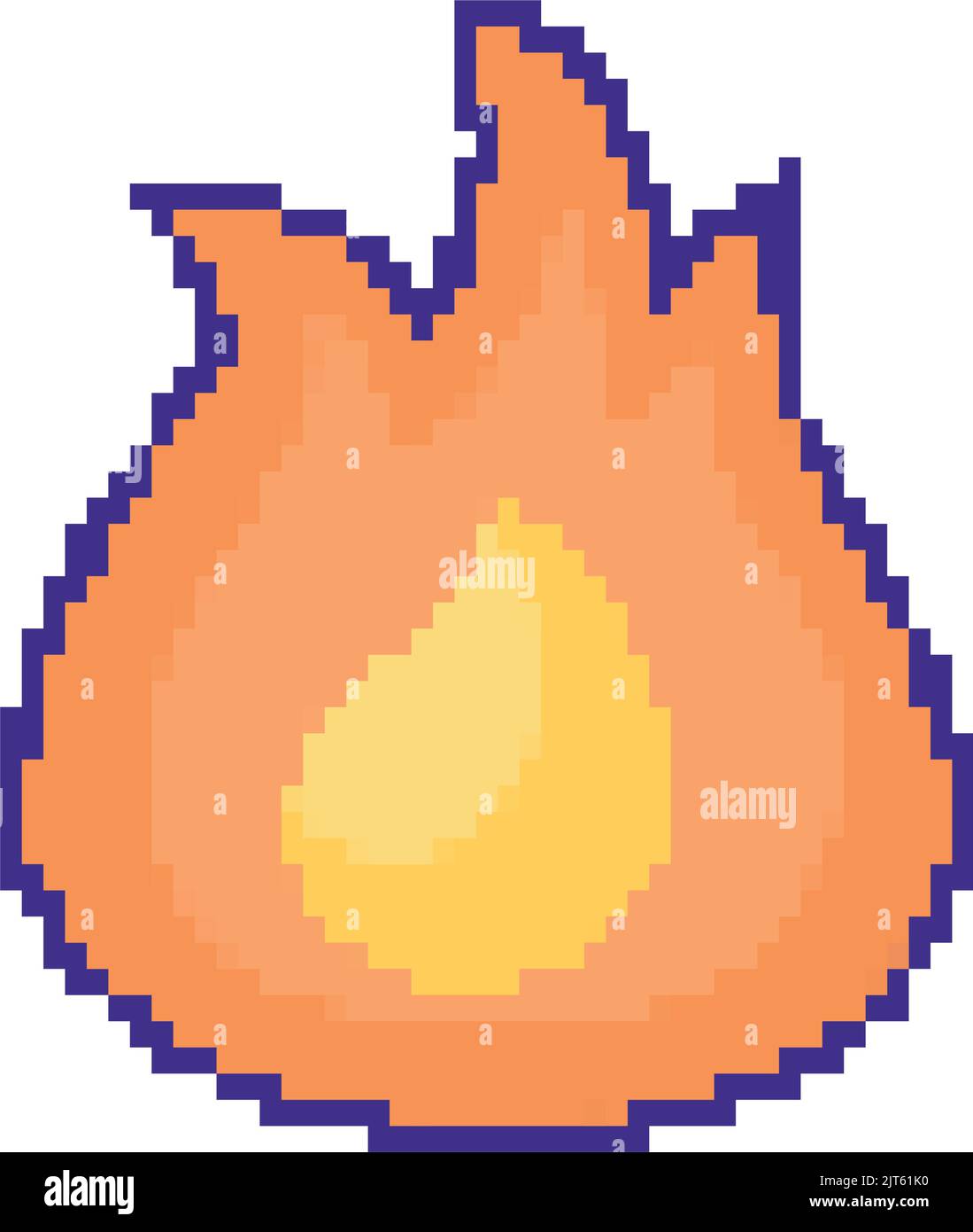 fire flame pixel art style icon Stock Vector Image & Art - Alamy