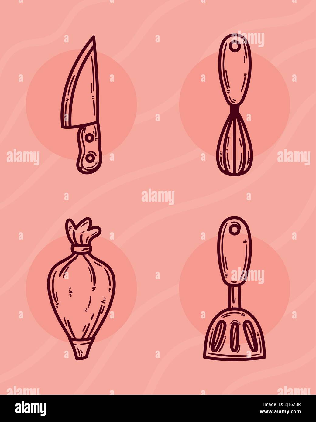 four kitchen utensils set icons Stock Vector Image & Art - Alamy