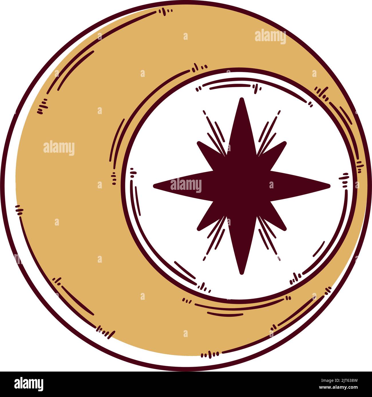 star in crescent moon symbol Stock Vector Image & Art Alamy