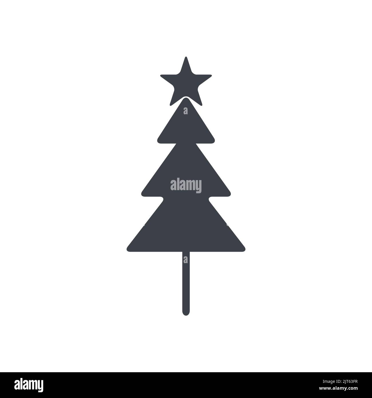 Christmas Tree vector icon - ornament vector tree for the celebration Stock Vector