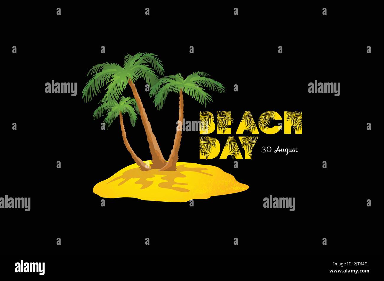 International Beach day August 30 beach day vector logos, beach