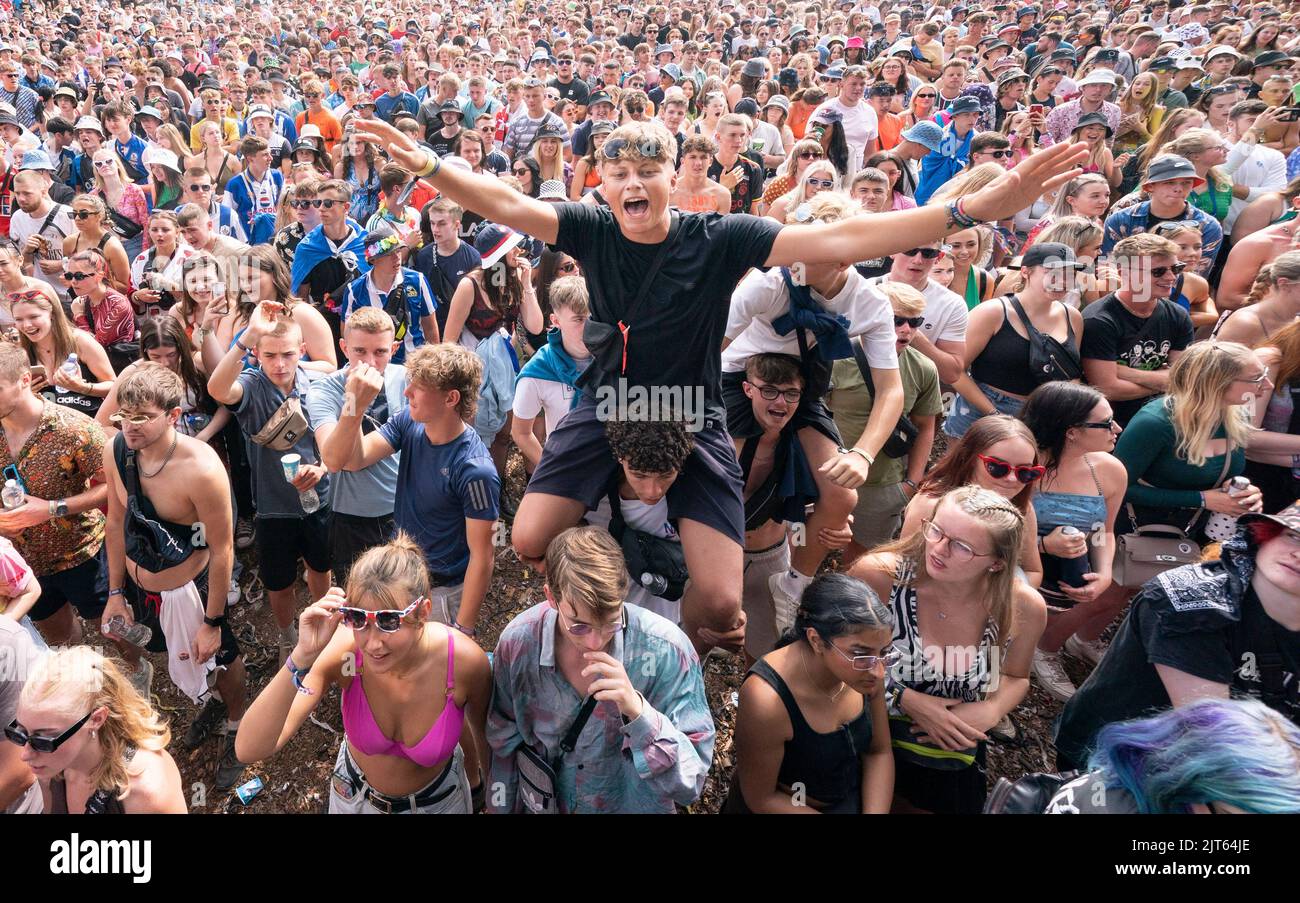 Revelers during the Leeds Festival 2022 at Bramham Park in Leeds