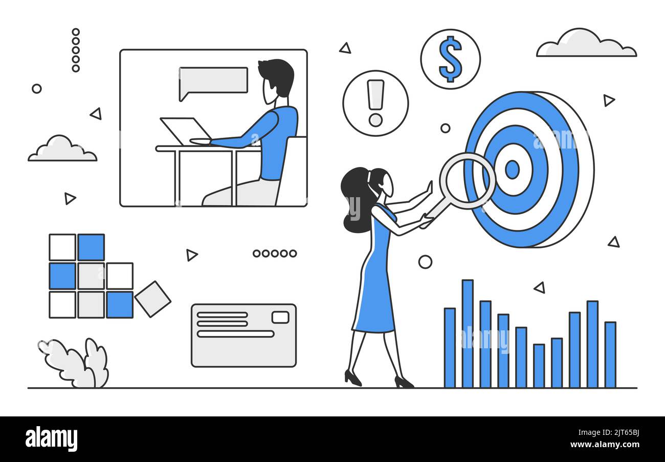 Business target plan. Achievements strategy, company vision and mission