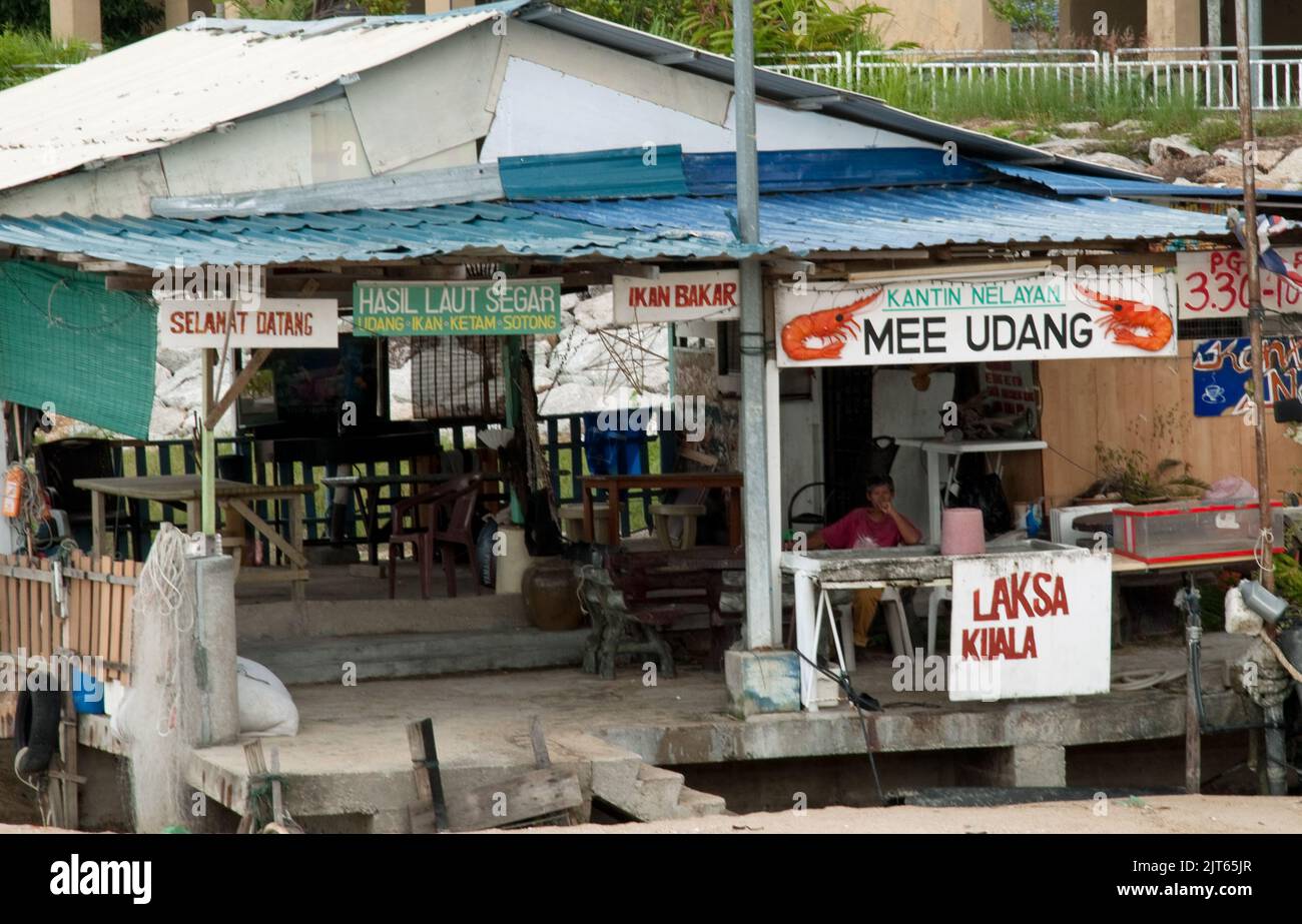 small restaurant, George Town, Penang, Malaysia, Asia. George Town is a ...