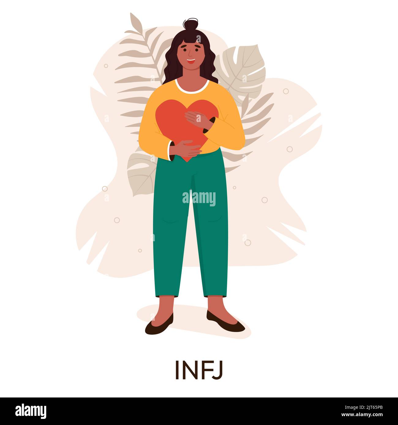 Premium Vector  Mbti concept. actor character. female artist with