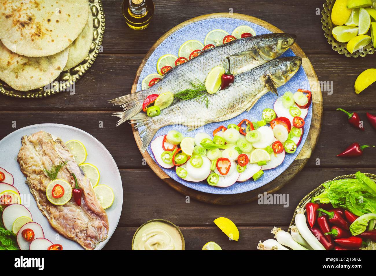 Mediterranean food, Traditional Egyptian fish dish "Feseekh" or "Fesikh