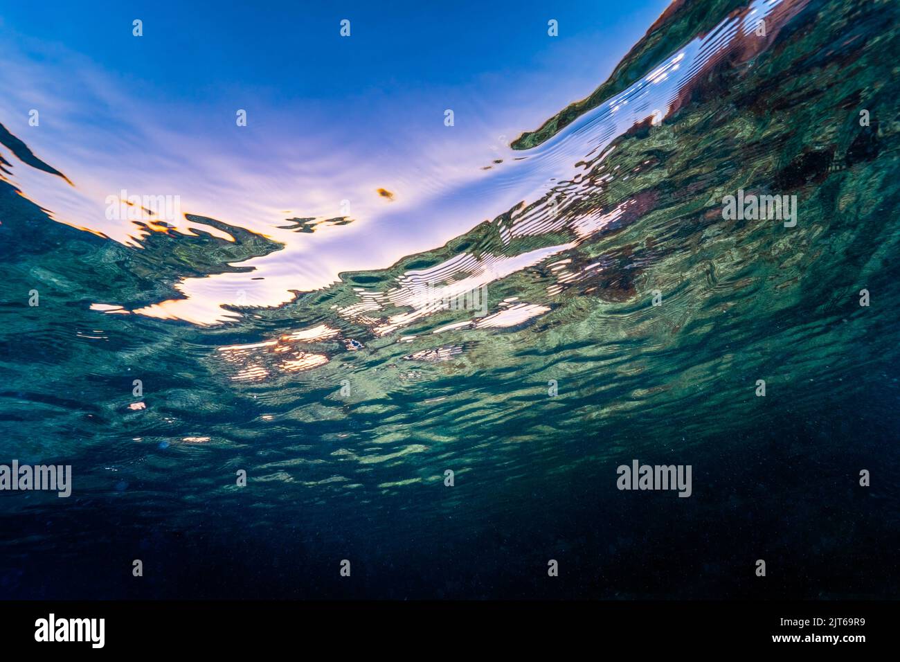 Colorful underwater background ideal to use as background for presentations or desings Stock Photo