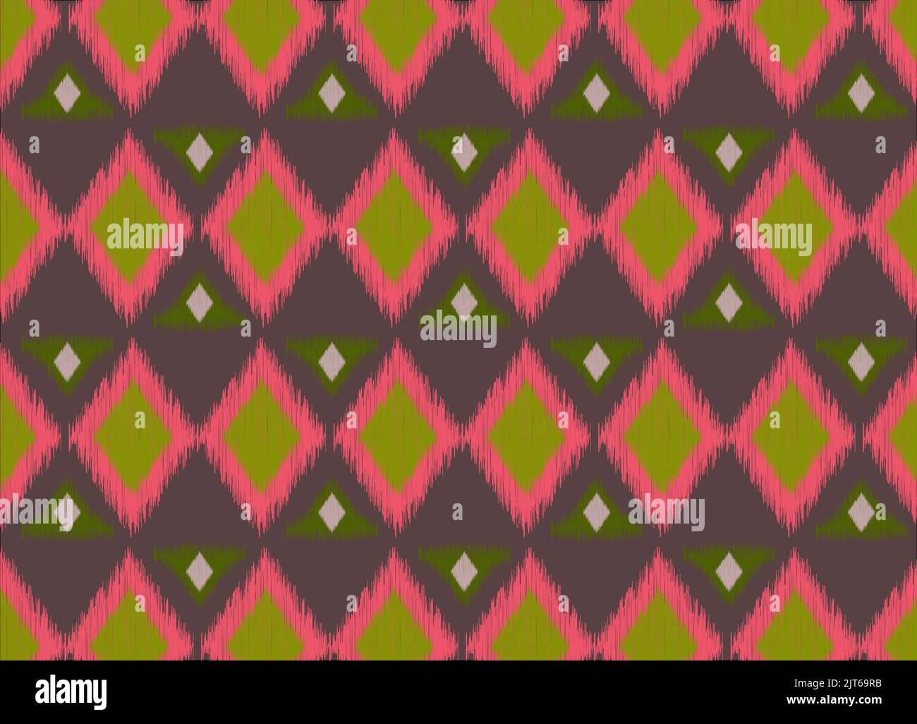 Geometric ethnic seamless Ikat Pattern. Ethnic geometric background for textile design, wallpaper, surface textures, pattern fills, wrapping paper. Stock Vector
