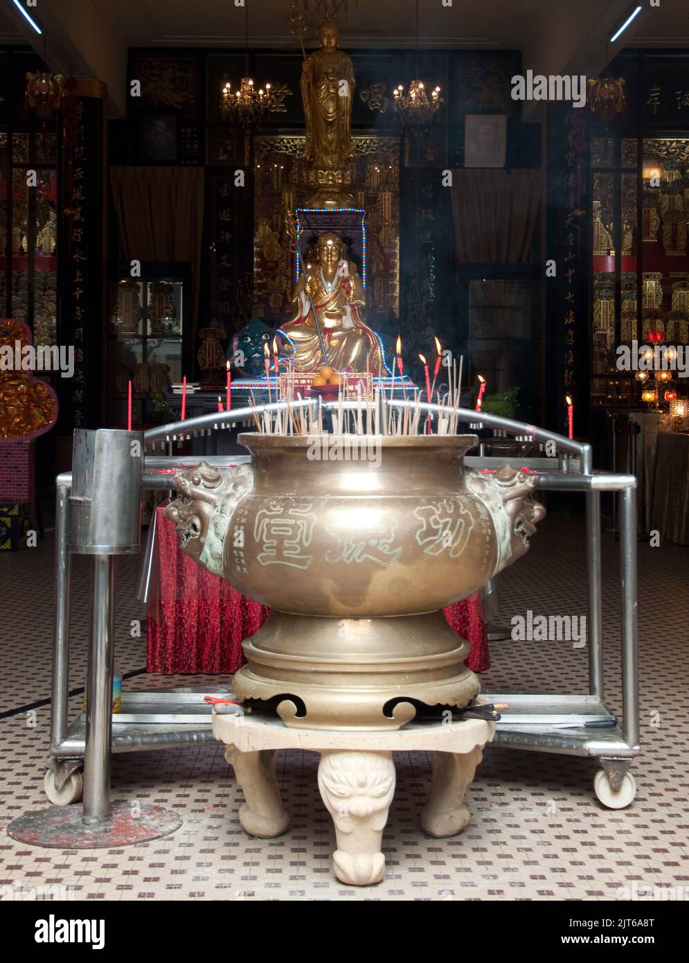 Incense Burner, Leong San Buddhist Temple, Little India, Singapore
