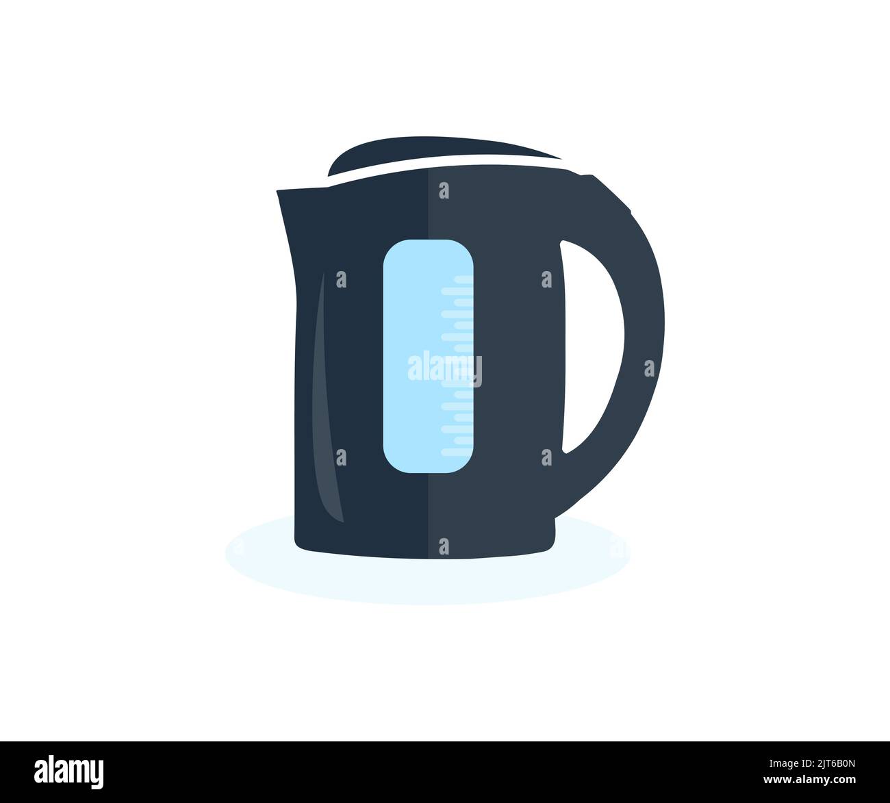 Electric kettle with boiling water logo design. Modern electric kettle
