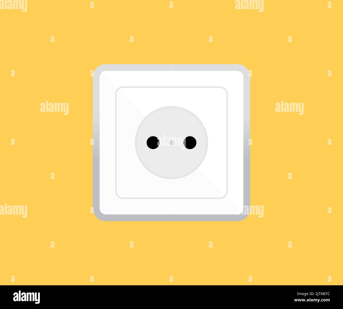 Electric socket on, Power electrical socket realistic logo design