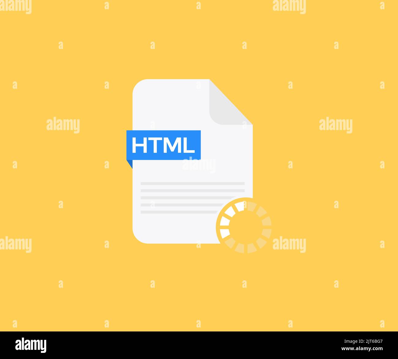 HTML File Icon logo design. Download buttons for web site or app. Data vector design and illustration. Stock Vector