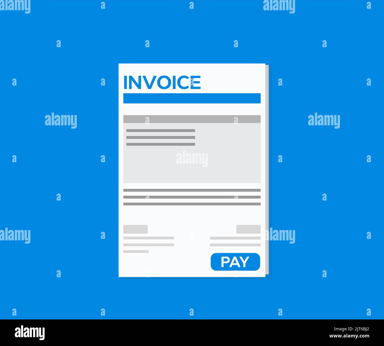 Business invoice form,  Invoicing quotes, money bills or price invoices logo design. Payment agreement, Tax form, bill graphic or payment receipt. Stock Vector