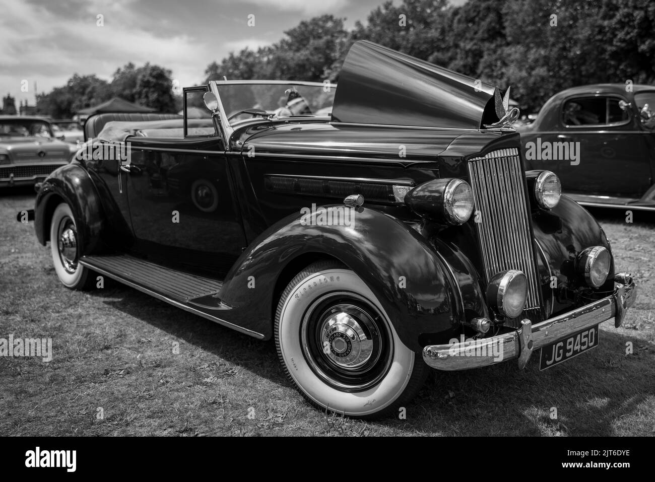 1937 PACKARD 115C ‘JG 9450’ on display at the American Auto Club Rally of the Giants, held at Blenheim Palace on the 10th July 2022 Stock Photo