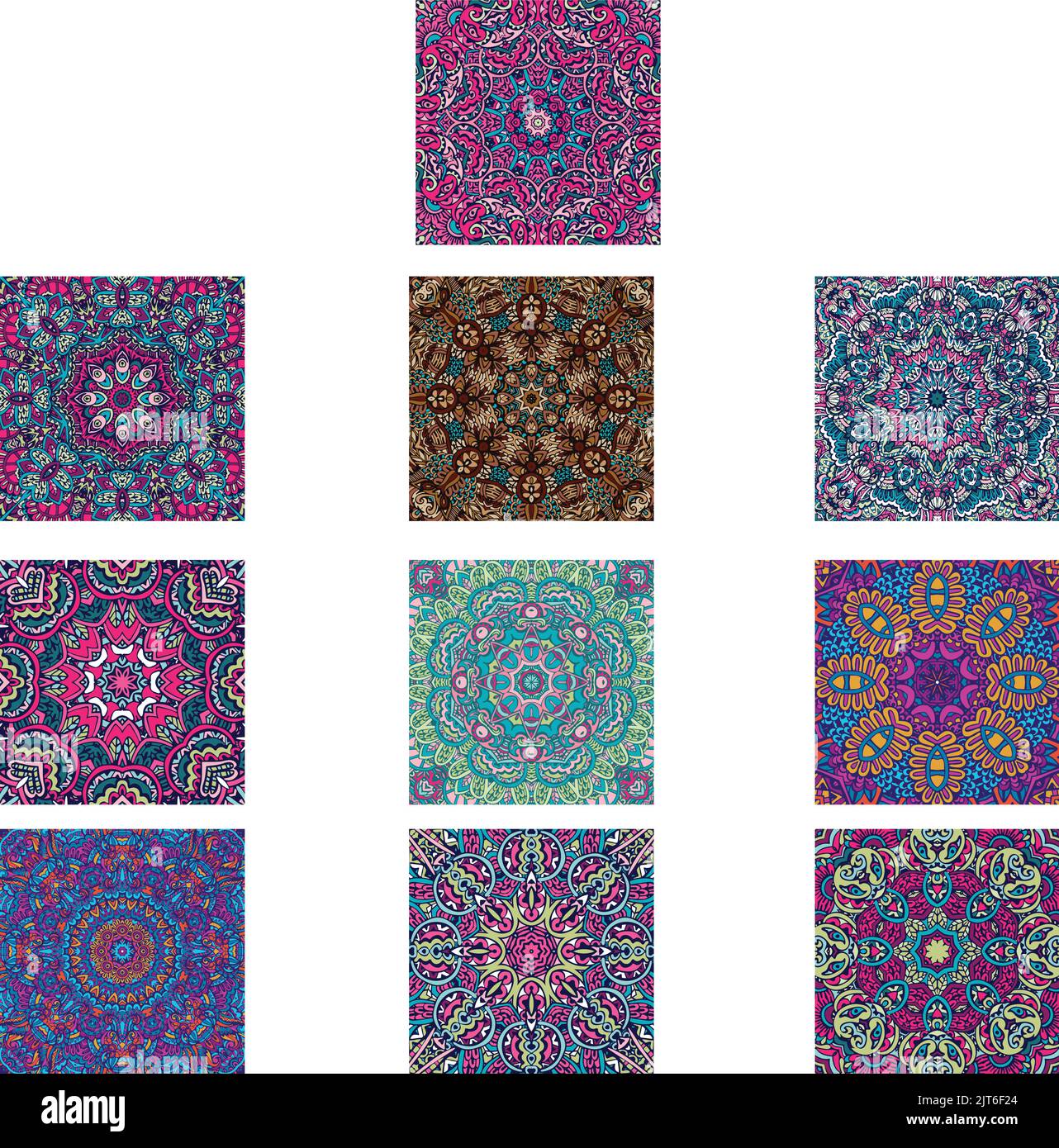 abstract boho festive mandala seamless Stock Vector