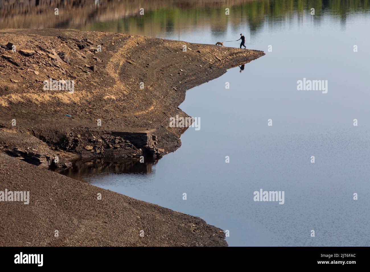 Ripponden,West Yorkshire, UK, 28th August 2022 UK Weather Baitings Dam