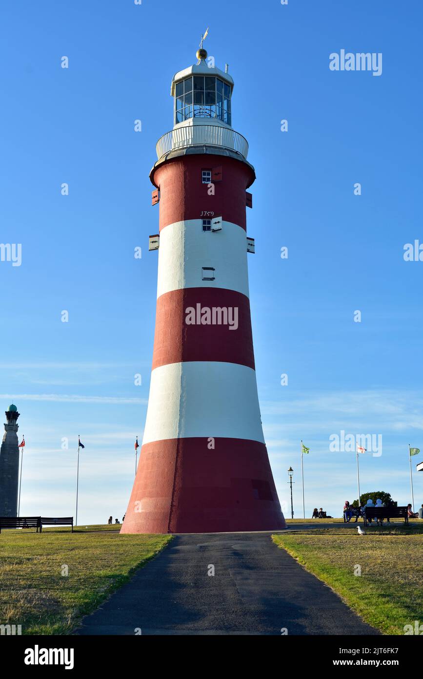 Smeaton's Tower, which dominates Plymouth Hoe Stock Photo Alamy