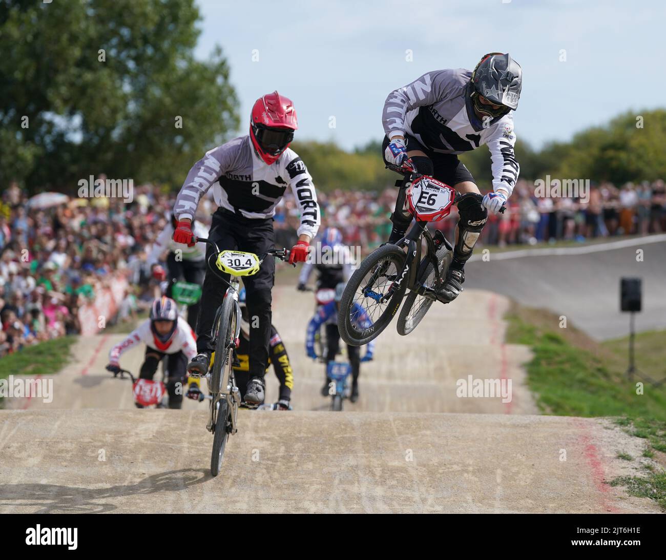 Jimmy Criddle (right) on his way to winning the Male 14 Final during